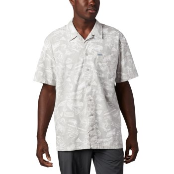 Columbia Muške Košulje - PFG Trollers Best Short Sleeve Tall Sive Svijetlo Plave | IEZY-42513